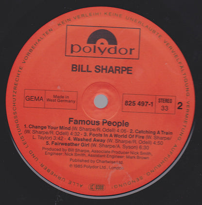 Bill Sharpe : Famous People (LP, Album)