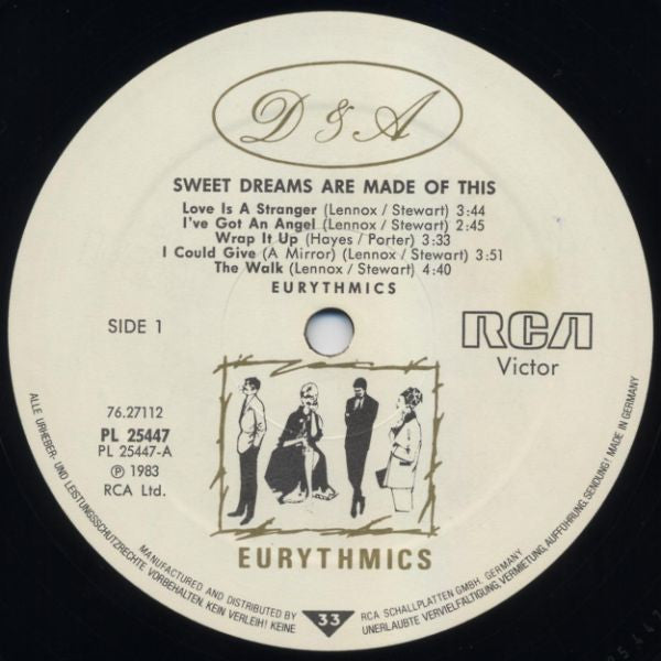 Eurythmics : Sweet Dreams (Are Made Of This) (LP, Album)