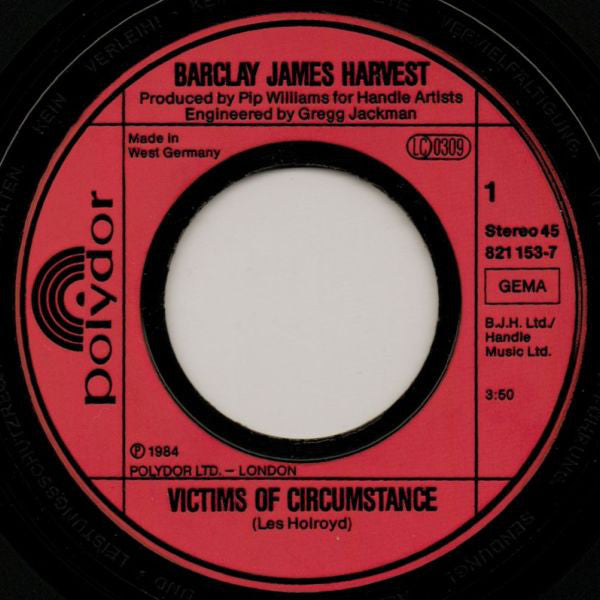 Barclay James Harvest : Victims Of Circumstance (7", Single)