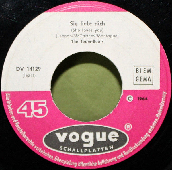 The Team-Beats : Sie Liebt Dich / It's Liverpool Time (7", Single)