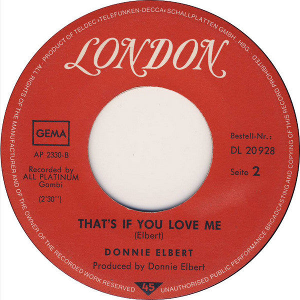 Donnie Elbert : Where Did Our Love Go (7", Single)
