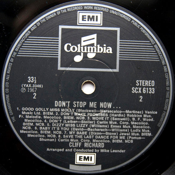 Cliff Richard : Don't Stop Me Now! (LP, RE, bla)