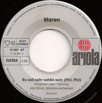 Maren (5) : Es Soll Sehr Schön Sein >Piri, Piri< (7", Single)