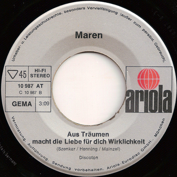 Maren (5) : Es Soll Sehr Schön Sein >Piri, Piri< (7", Single)