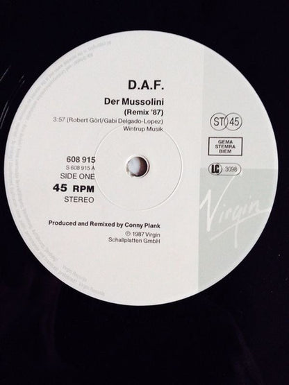 Deutsch Amerikanische Freundschaft : Der Mussolini (Remix '87) (12", RE)