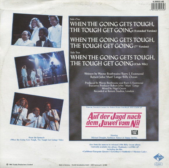 Billy Ocean : When The Going Gets Tough, The Tough Get Going (12", Maxi)