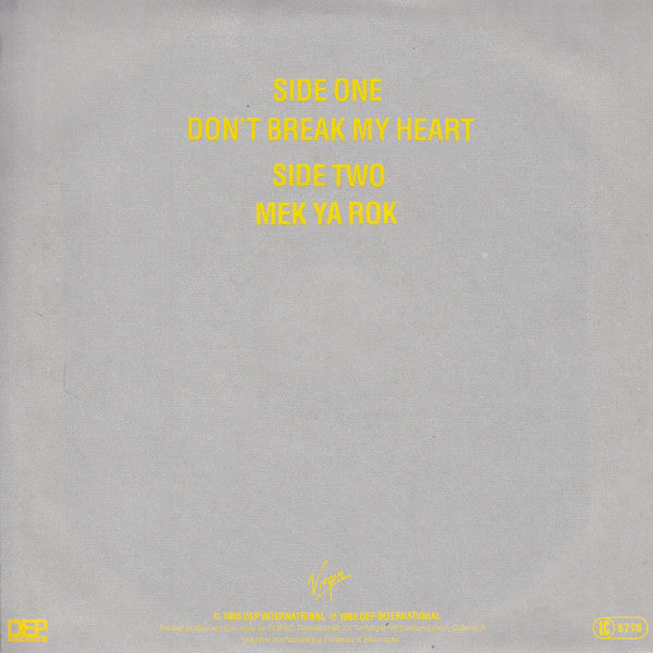 UB40 : Don't Break My Heart (7", Single)