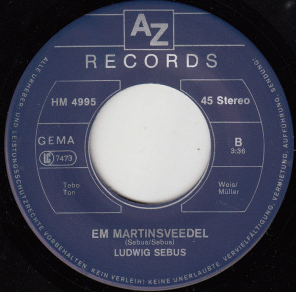 Ludwig Sebus : Wer Hat Dornrösschen Wachgeküßt? (7", Single)