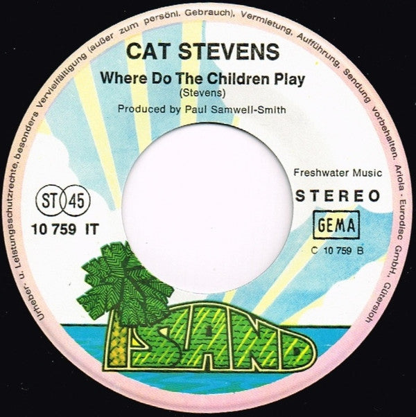 Cat Stevens : Peace Train (7", Single)