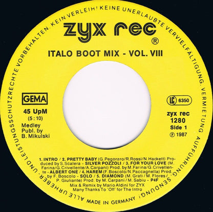 Various : Italo Boot Mix Vol. 8 (7", Single, Mixed)