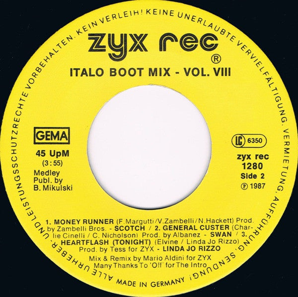 Various : Italo Boot Mix Vol. 8 (7", Single, Mixed)