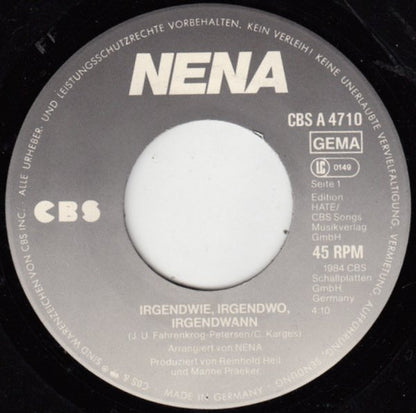 Nena : Irgendwie · Irgendwo · Irgendwann (7", Single)