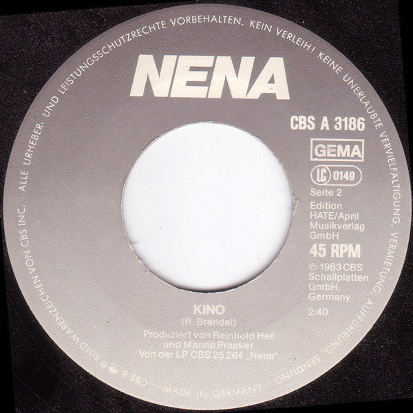 Nena : Leuchtturm / Kino (7", Single, Rhe)
