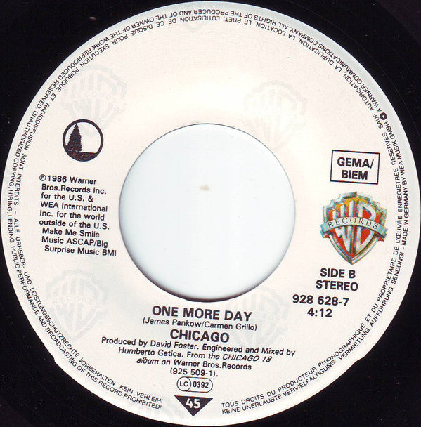 Chicago (2) : 25 Or 6 To 4 (7", Single)