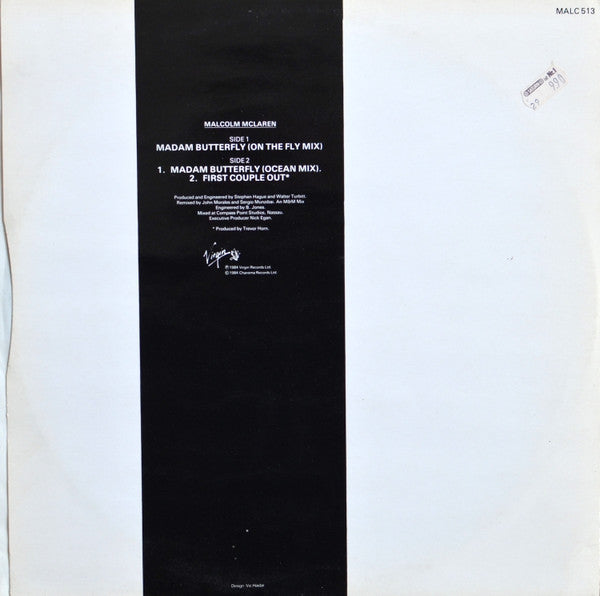 Malcolm McLaren : Madam Butterfly (On The Fly Mix) (12", Single)