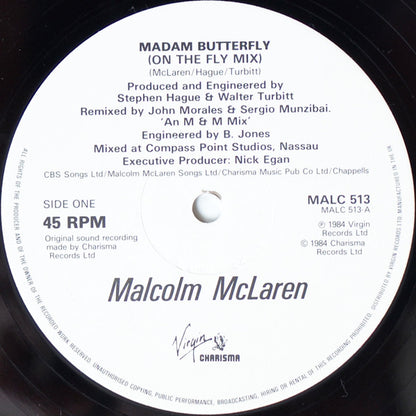 Malcolm McLaren : Madam Butterfly (On The Fly Mix) (12", Single)