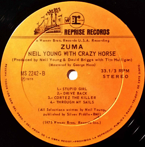 Neil Young With Crazy Horse : Zuma (LP, Album)