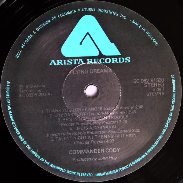 Commander Cody : Flying Dreams (LP, Album)