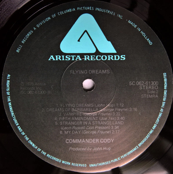 Commander Cody : Flying Dreams (LP, Album)