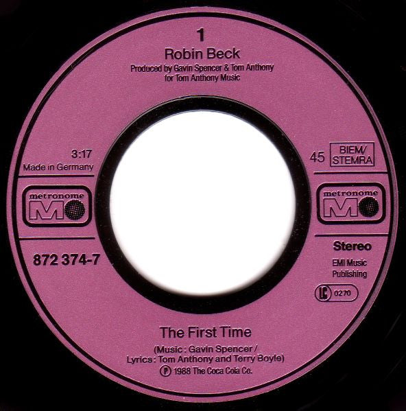 Robin Beck : First Time (7", Single)