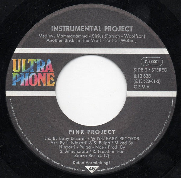 Pink Project : Disco Project (7", Single)