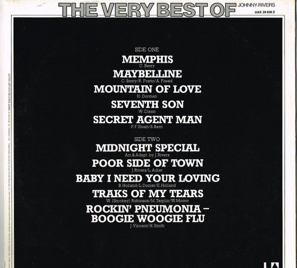 Johnny Rivers : The Very Best Of Johnny Rivers (LP, Comp, RE)