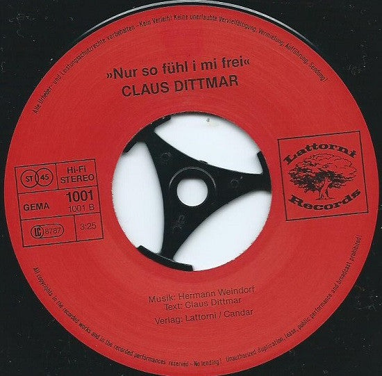 Claus Dittmar : Engerl Fliag Ma Net Davo (7")