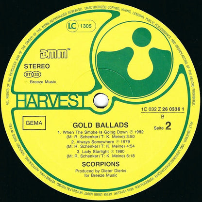 Scorpions : Gold Ballads (LP, Comp)