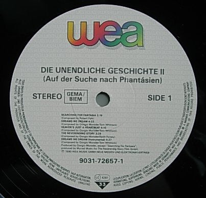 Giorgio Moroder / Robert Folk : Die Unendliche Geschichte II - Auf der Suche Nach Phantásien (LP, Album)