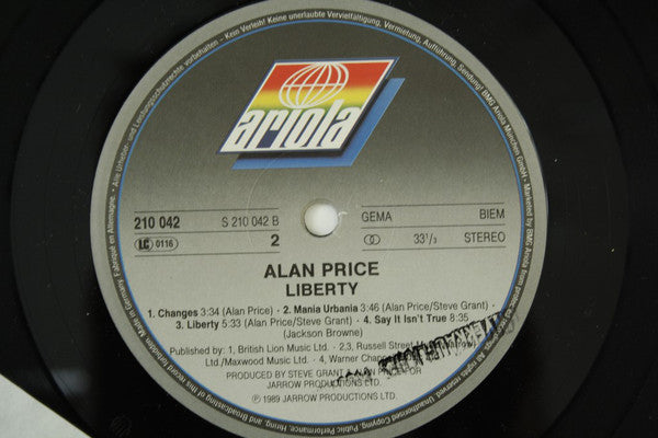 Alan Price : Liberty (LP, Album)