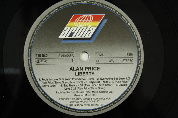 Alan Price : Liberty (LP, Album)