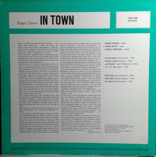Eugen Cicero : In Town (LP, Album, RE)