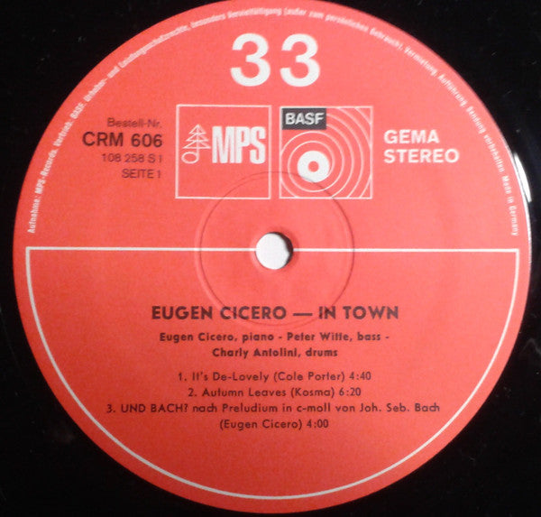 Eugen Cicero : In Town (LP, Album, RE)