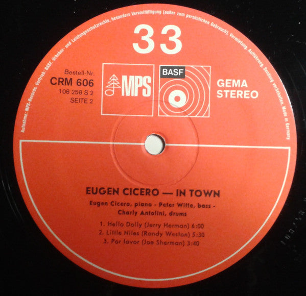 Eugen Cicero : In Town (LP, Album, RE)