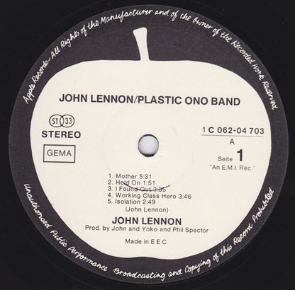 John Lennon / Plastic Ono Band* : John Lennon / Plastic Ono Band (LP, Album, RE)