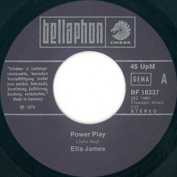 Etta James : Power Play (7", Single)