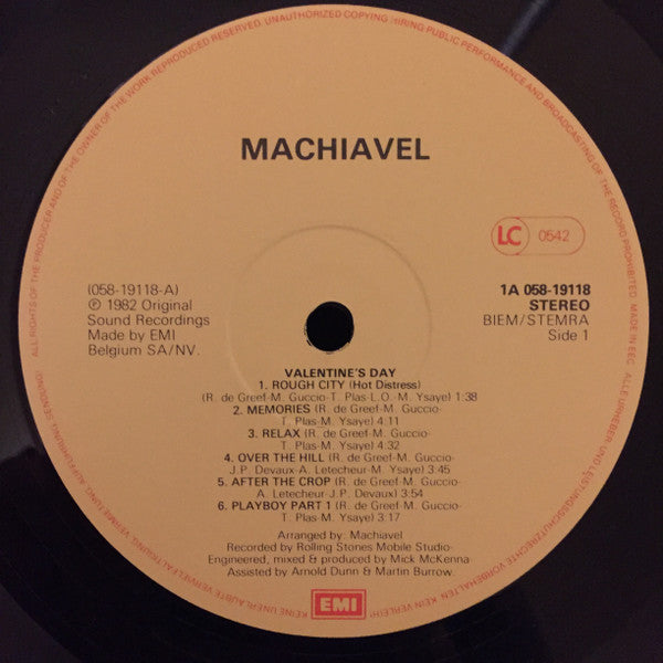Machiavel : Valentine's Day - Machiavel Live (LP, Album)