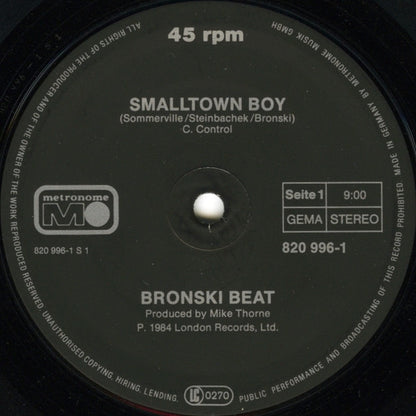 Bronski Beat : Smalltown Boy (12", Maxi)