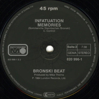 Bronski Beat : Smalltown Boy (12", Maxi)