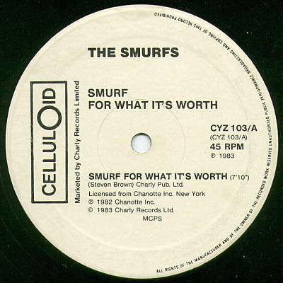 The Smurfs : Smurf For What It's Worth (12", Maxi)