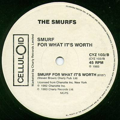 The Smurfs : Smurf For What It's Worth (12", Maxi)