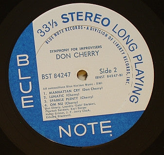 Don Cherry : Symphony For Improvisers (LP, Album, RP)