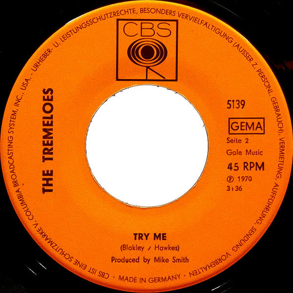 The Tremeloes : Me And My Life (7", Single, Mono)