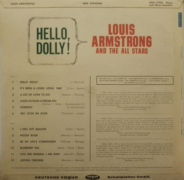 Louis Armstrong And The All Stars* : Hello Dolly (LP, Album)