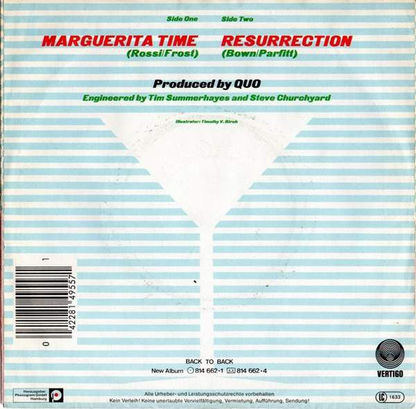 Status Quo : Marguerita Time (7", Single)