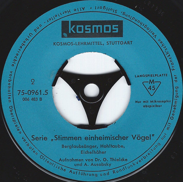 Gerhard Thielcke, Albert Ausobsky : Stimmen Einheimischer Vögel (7")