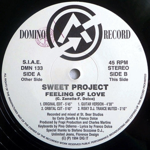 Sweet Project : Feeling Of Love (12")
