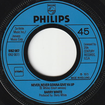 Barry White : Never, Never Gonna Give Ya Up (7", Single)