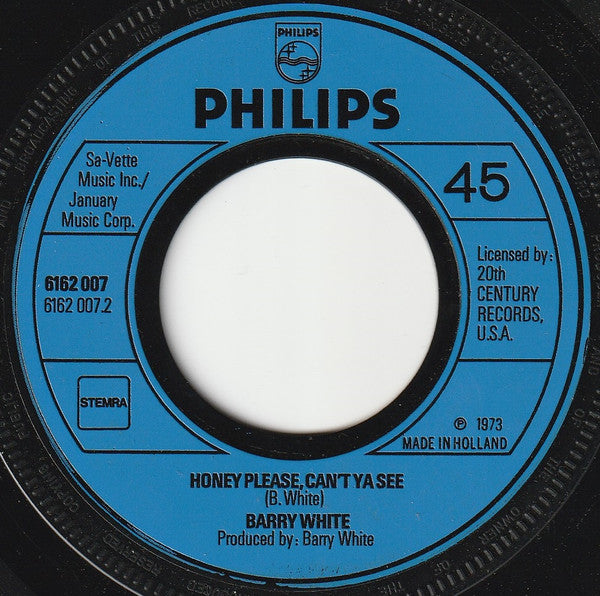 Barry White : Never, Never Gonna Give Ya Up (7", Single)