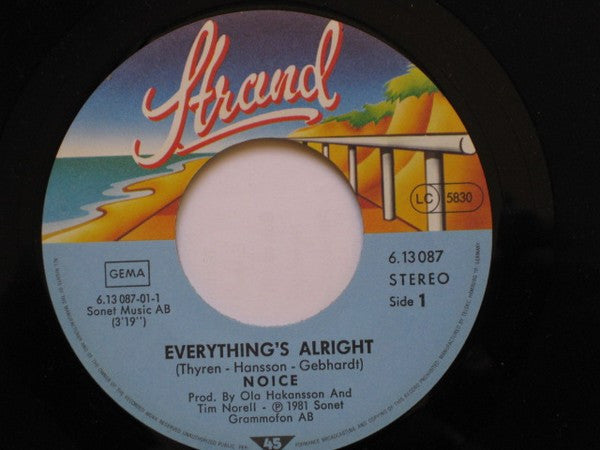 Noice : Everything's Alright (7", Single)
